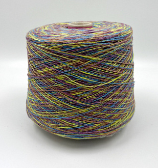 Пряжа Cotone/Lino, Filcom, хлопок, лен, цвет фиолетовый меланж